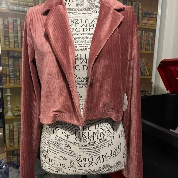 Lost + Wander Women's Corduroy Blazer in Dusty Rose - Picture 1 of 4